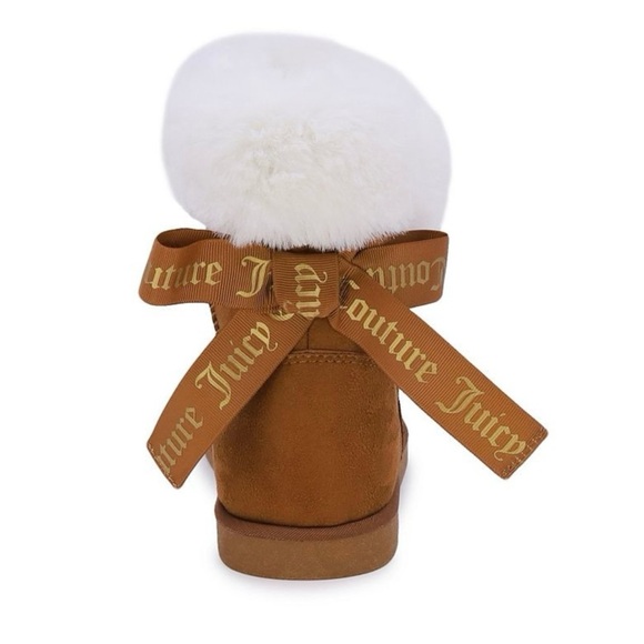 Juicy Couture Brown Ankle Boots with White Fur - Picture 4 of 11